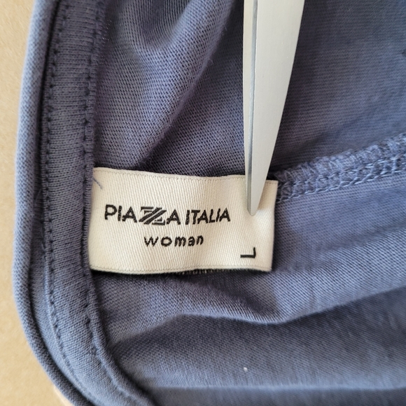 Piazza Italia Top Size Large Bell Sleeve Blue - Picture 4 of 4